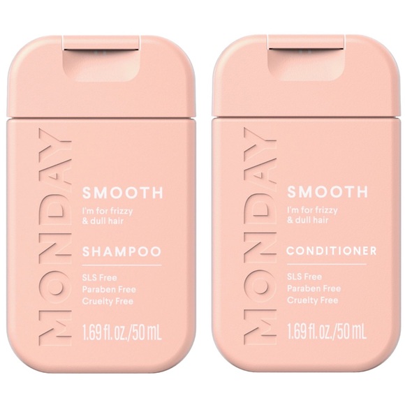 Monday Hair Monday Smooth Shampoo Conditioner Travel Duo Set Bundle